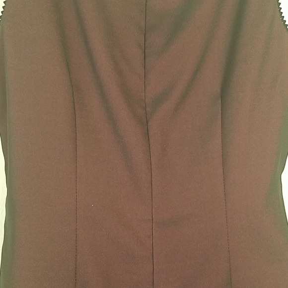 CDC Red Sheath Dress Petite 10P Midi Stretch Sleeveless Cocktail Career Classic - Picture 9 of 11